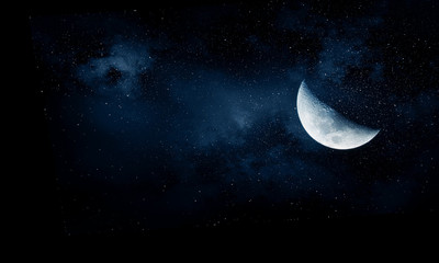 Wall Mural - romantic moon in sky