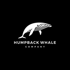 Canvas Print - humpback whale logo icon vector illustration