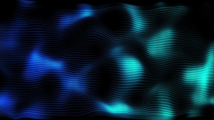 Leinwandbilder - Blue Green Landscape Flickering Moving Particle Graphic Animation Background
