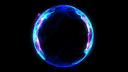 Poster - Twist Colorful Sphere Plasma Moving Particle Form Motion Background