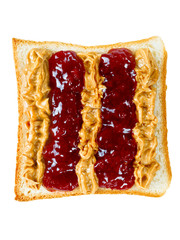 Sticker - american peanut butter and jelly sandwich isolated