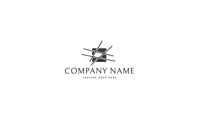 Wall Mural - arts cube black vector logo image