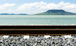 Railway at Lake Balaton, Hungary