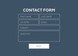 © 3dwithlove - Contact form. Web element. Contact form vector template