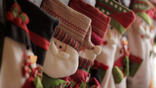 Christmas Socks On Fireplace
