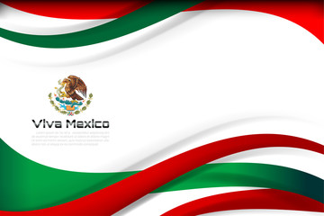 Wall Mural - Mexico flag color background concept for National holiday, Independence Day and other events, Vector illustration