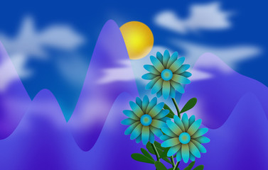 Wall Mural - Daisies