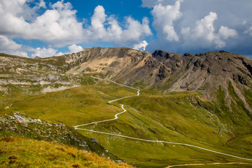 Alpine valley on a beautiful summer day