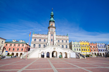 Poster - Town square of Zamosc - Poland