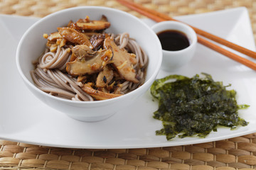 Wall Mural - Shiitake, soba, and ginger soup