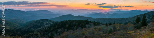 Fotomural Blue Ridge Mountains scenic sunset