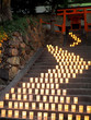 奈良県-綺麗なロウソクの風景-