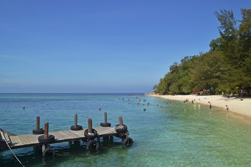 swimming activity at Mamutik island