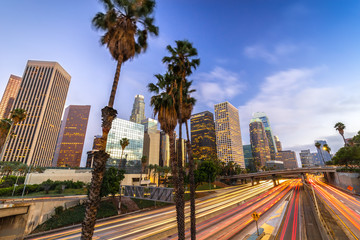 Poster - Los Angeles downtown skyline