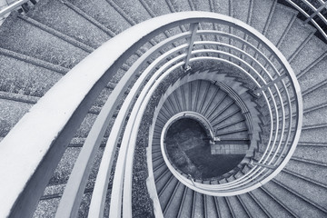Poster - Spiral Staircase, viewed from top