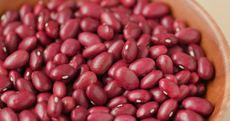 Canvas Print - Stack of red mung bean