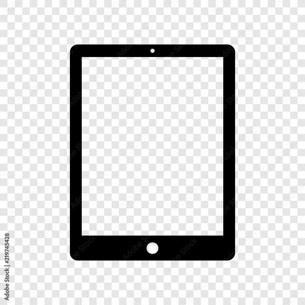 Tablet icon on transparent background