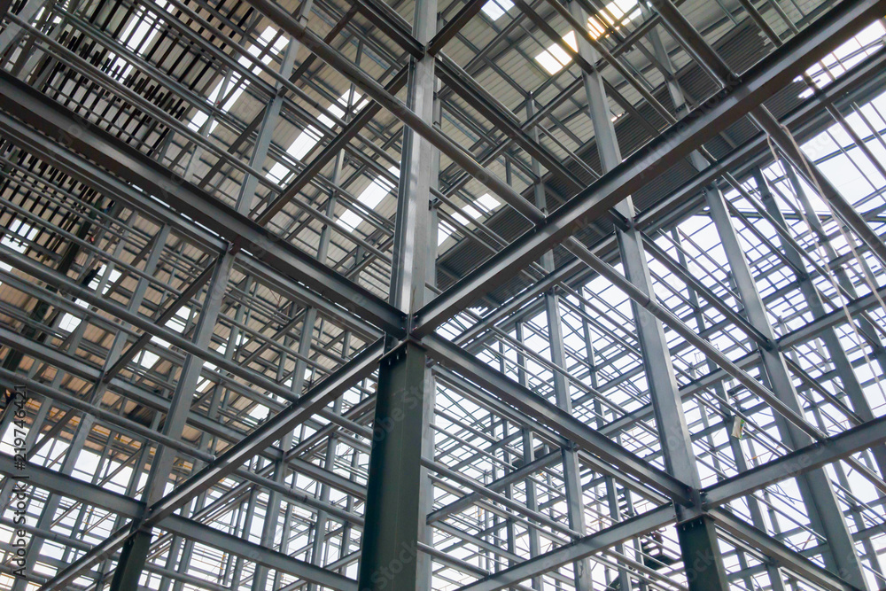 Strong Rectangular Structures Steel building structures that are strong and stable. Stock Photo ...
