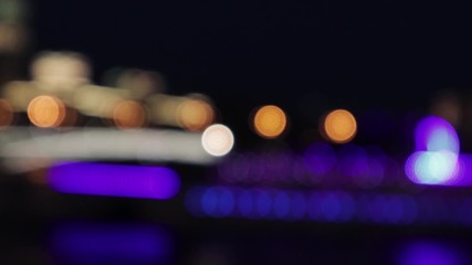 Wall Mural - 4k video of the colorful bokeh lights. the lights are slowly moving from one side to another.