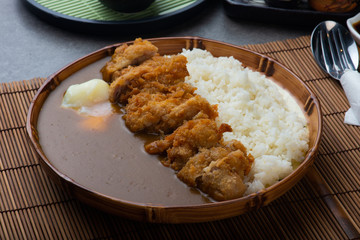 Sticker - Katsu curry; Curry rice with fried pork