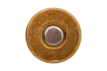 Wall Mural - bottom bullet cartridge on white background