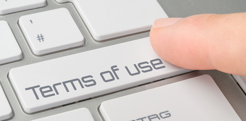 Wall Mural - a keyboard with a labeled button - terms of use