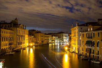 Poster - Canal Grande at night, Venice, Italy.