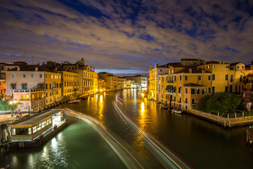 Poster - Canal Grande at night, Venice, Italy.