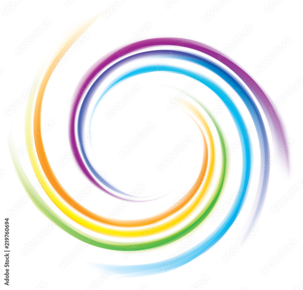 Vector backdrop of spiral rainbow spectrum - obrazy, fototapety, plakaty 