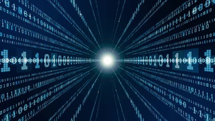Fototapete - Digital binary code concept.