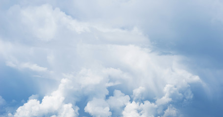 Wall Mural - Blue sky background with clouds. Close up.