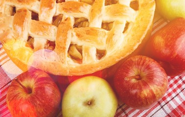 Wall Mural - Homemade tasty  Pie  on  table