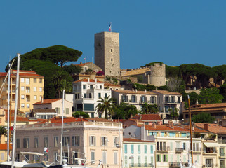 Wall Mural - Cannes - View of the old city