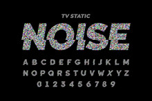 TV Static Noise Effect Font Design