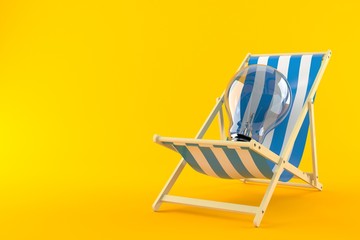 Poster - Light bulb on deck chair