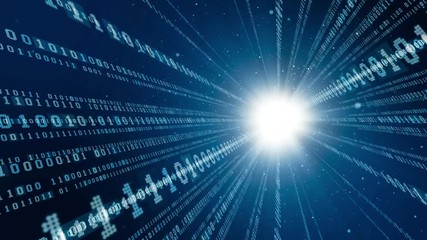 Fototapete - Digital binary code concept.