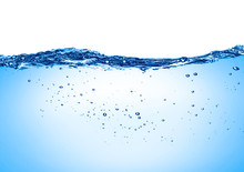 Blue Water Wave Liquid Splash Bubble Drink