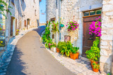 Fototapeta Uliczki - A narrow street in the old town of Saint Paul de Vence, France