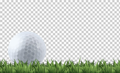 Canvas Print - Golf ball on grass