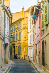 Wall Mural - View of a narrow street in the center of Avignon, France