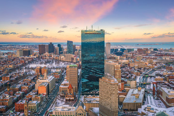 Fototapete - The skyline of Boston in Massachusetts, USA