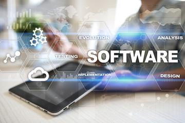 software development. data digital programs system technology concept.