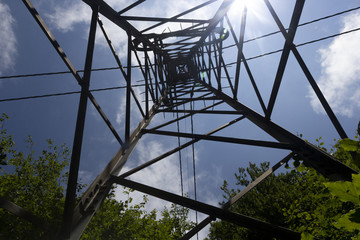 high voltage pylon tower graphic