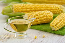 Corn Oil And Corn Cobs