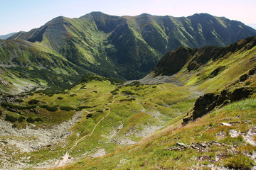 Wall Mural - Mountain panorama from Western Tatras. Zapadni Tatry. Rohace. Slovakia. European mountain. 