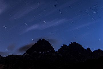 Ciel étoilé sur le Mont Blanc