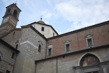 Wall Mural - Citta di Castello, Italy - August 23, 2018 : View of Citta di Castello basilica (cattedrale dei Santi Florido e Amanzio)