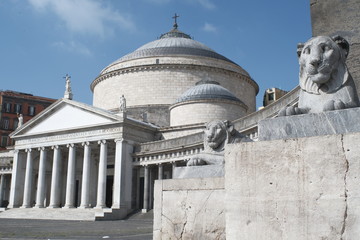 Wall Mural - San Francesco di Paola, Piazza del Plebiscito, Naples, Italy