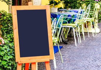 Canvas Print - empty black board