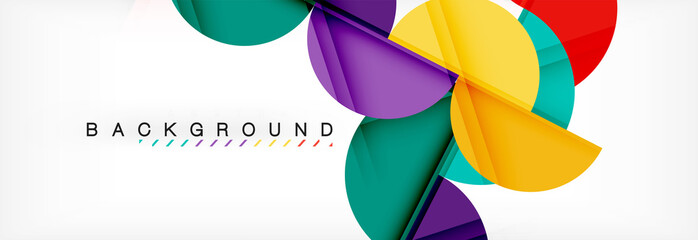 modern geometrical abstract background - circles. business or technology presentation design templat
